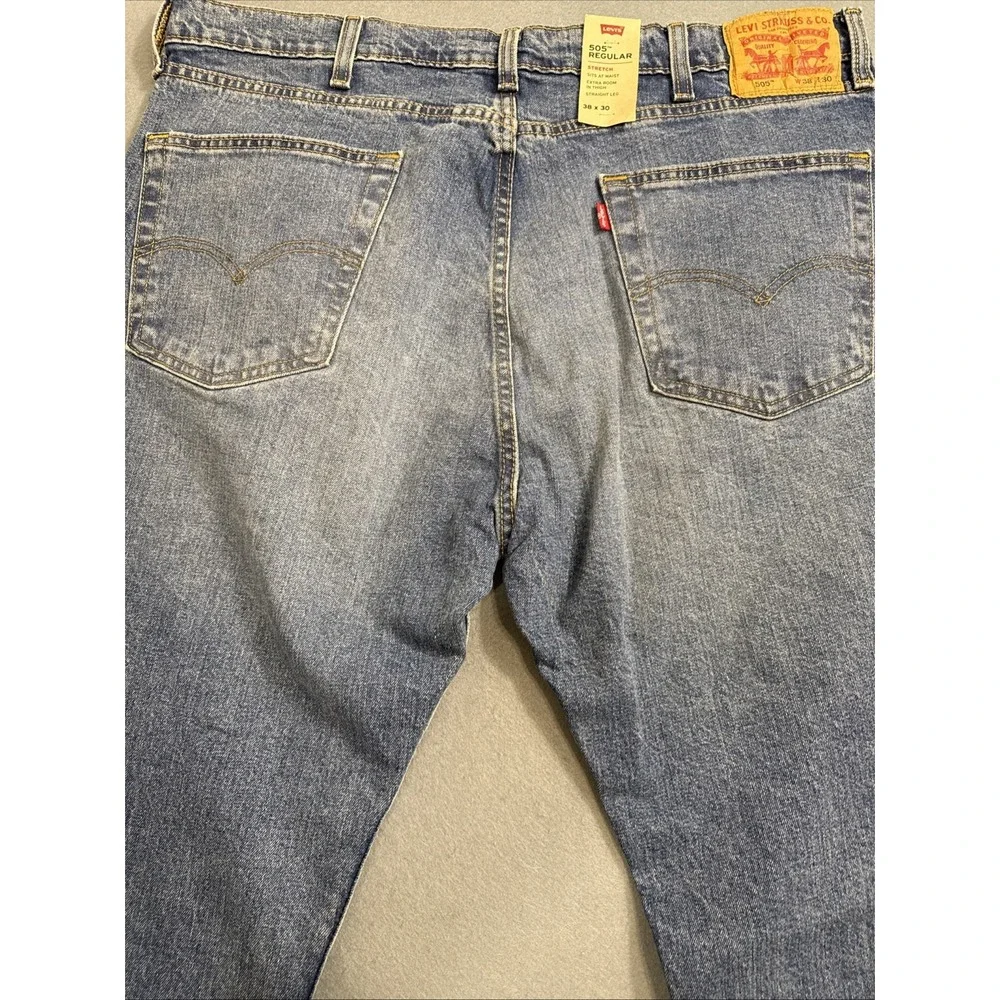 JEANS STRAIGHT LEVI 505 MEN 38X30 Regular Fit NWT